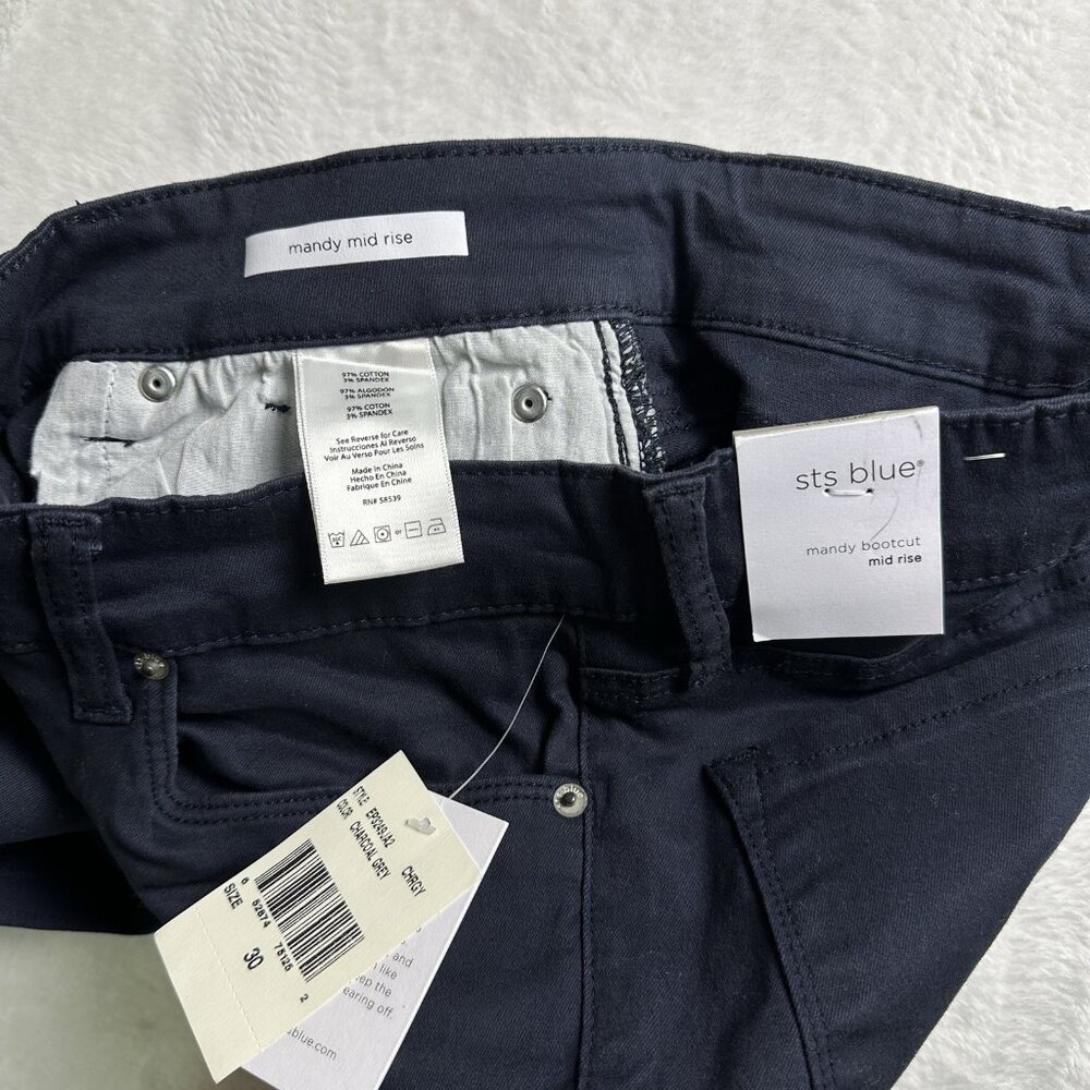 STS Blue Mandy Womens Bootcut Pants Navy 30 NWT Mid Rise Stretch Chino Pants - Picture 5 of 10